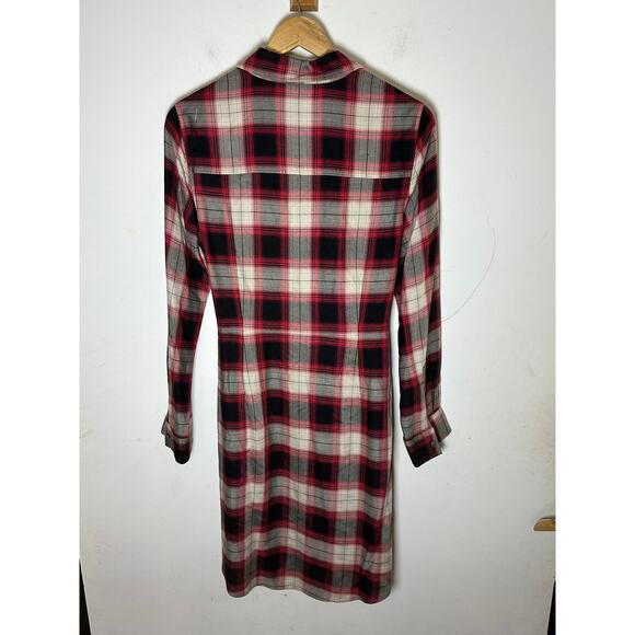 Untuckit Plaid Rachel Wrap Dress Red‎ & Black Plaid Womans 6 - Picture 11 of 14